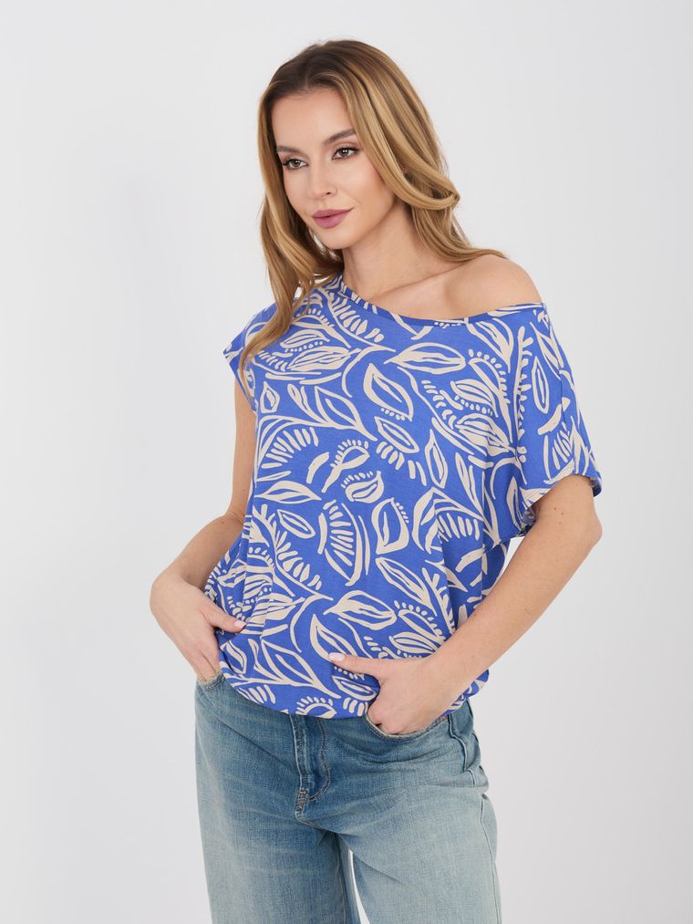 T-shirt damski, granatowy, Sublevel