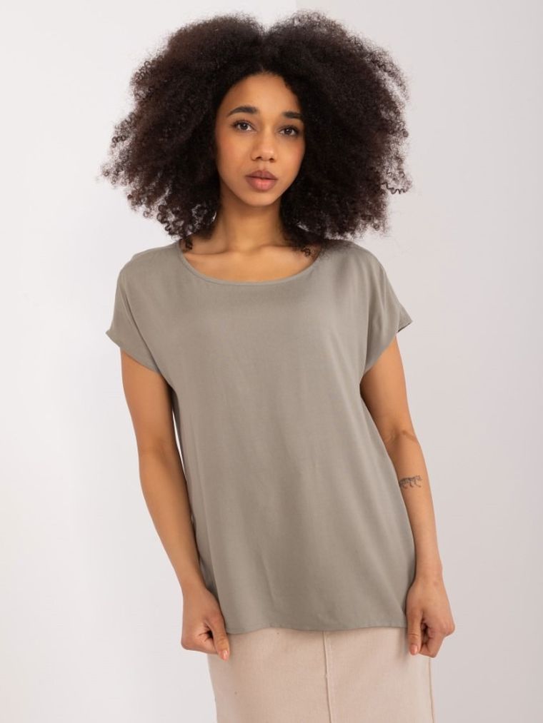 T-shirt damski, khaki, Sublevel