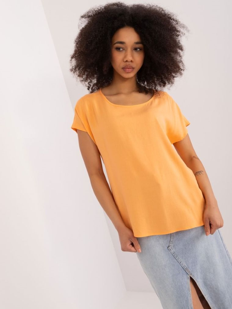 T-shirt damski, pomarańczowy, Sublevel