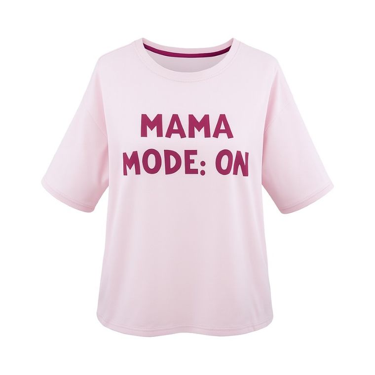 T-shirt damski, różowy, Eevi