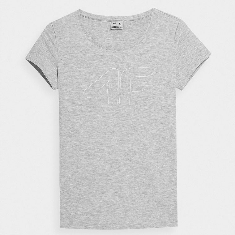 T-shirt damski, szary, 4F