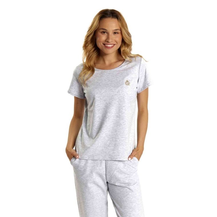 T-shirt damski, szary, Golden Queen