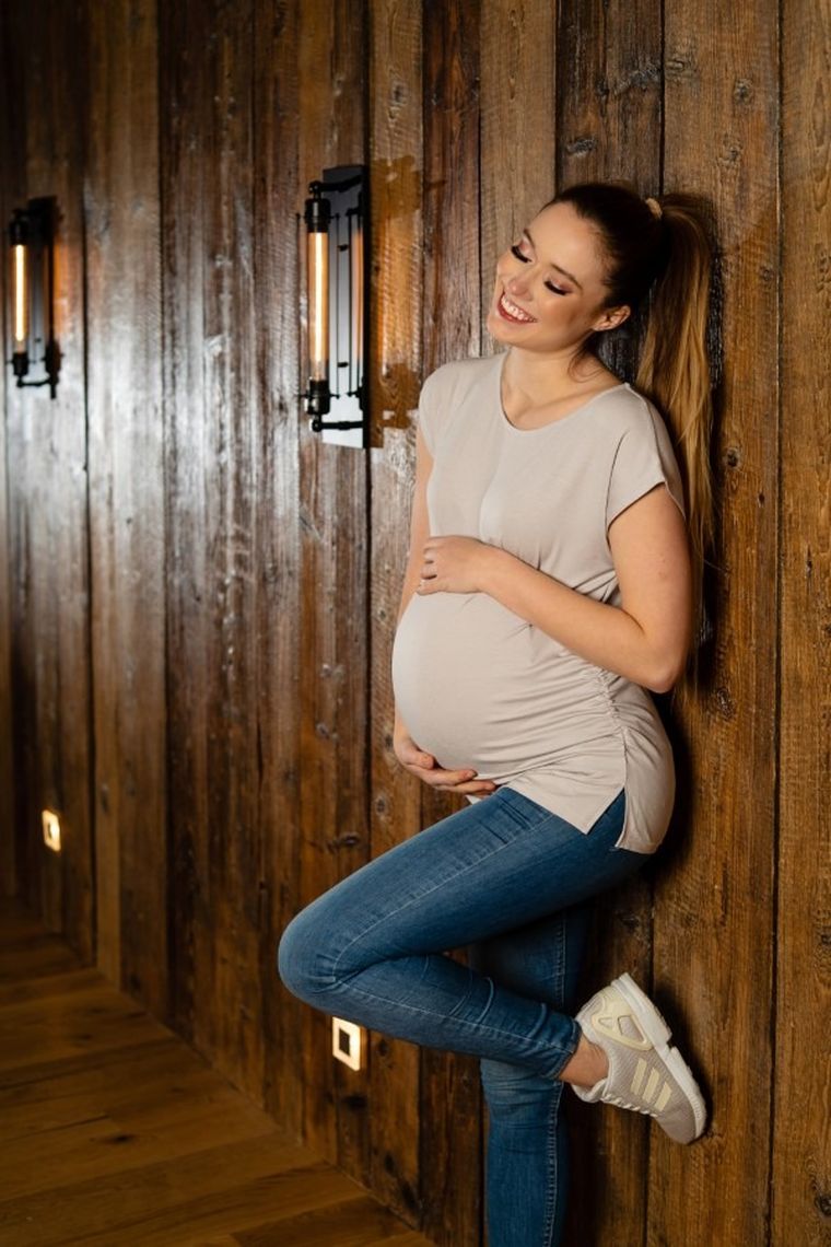 T-shirt damski, szary, O-neck, Miracle