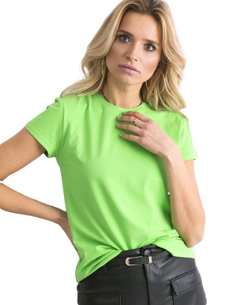 T-shirt damski, zielony, Basic Feel Good