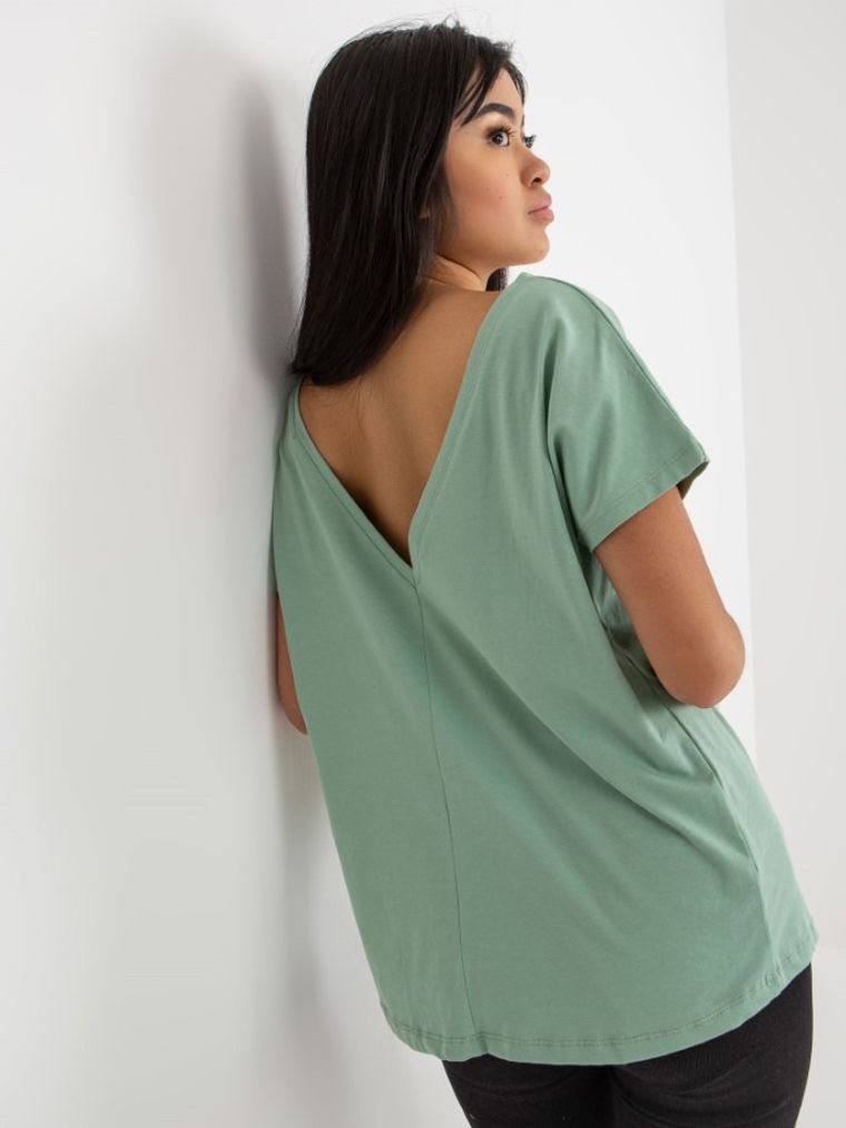 T-shirt damski, zielony, Basic Feel Good