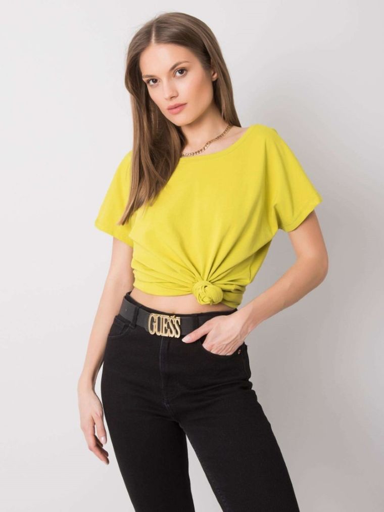 T-shirt damski, zielony, Basic Feel Good