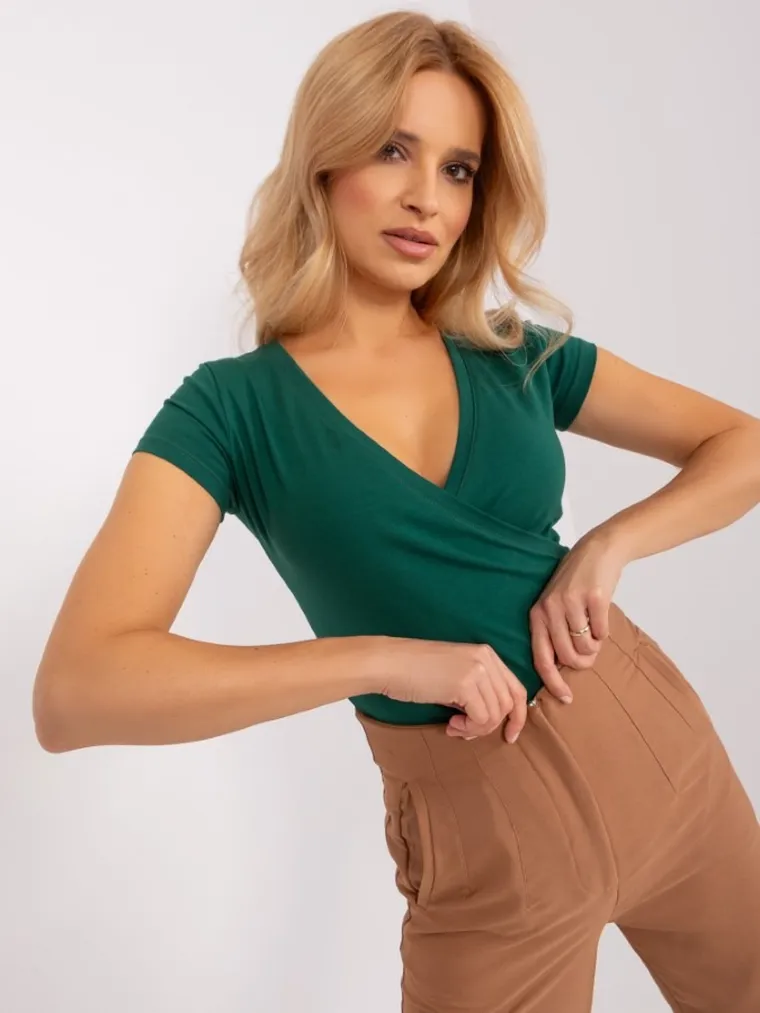 T-shirt damski, zielony, Rue Paris