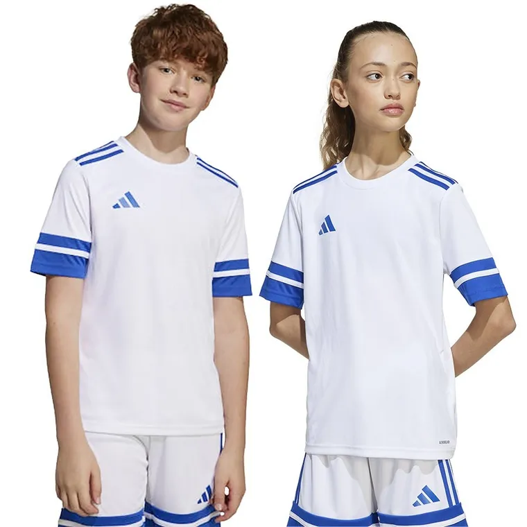 T-shirt dziecięcy, biały, Adidas Squadra