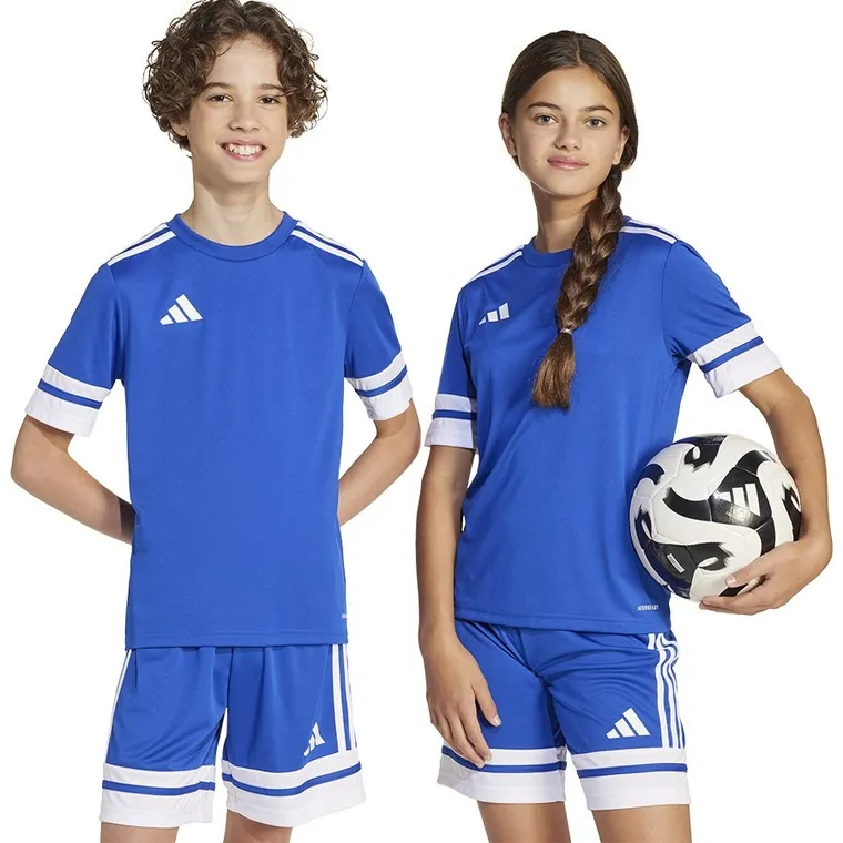 T-shirt dziecięcy, niebieski, Adidas Squadra