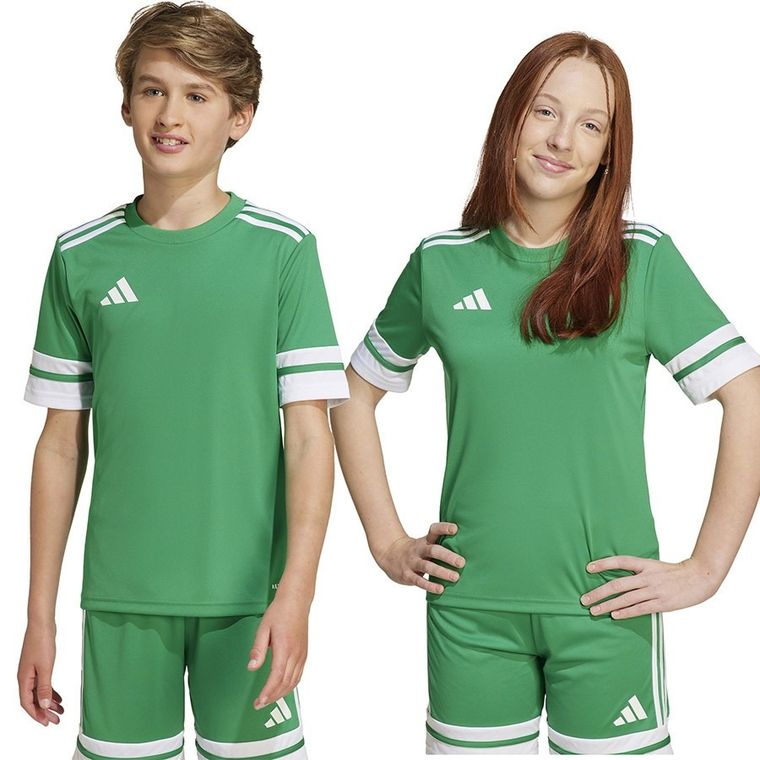 T-shirt dziecięcy, zielony, Adidas Squadra
