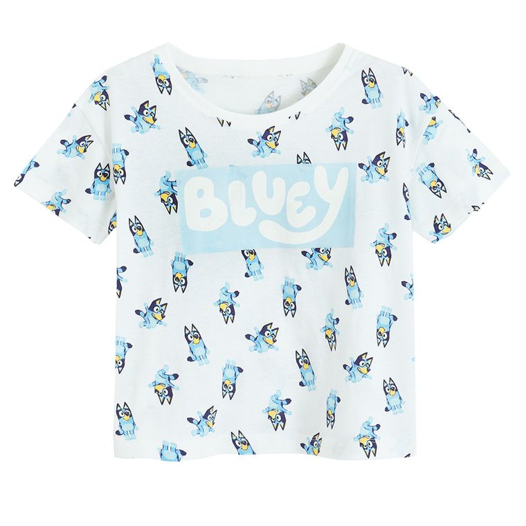 T-shirt dziewczęcy, biały, Bluey, Licence Brand