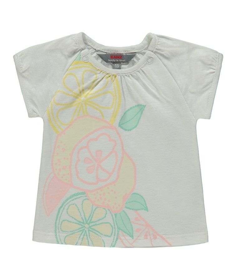 T-shirt dziewczęcy, biały, Kanz