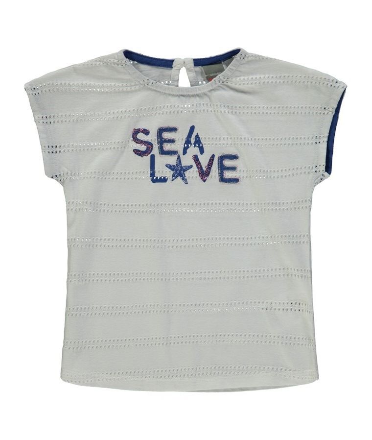 T-shirt dziewczęcy, biały, Kanz