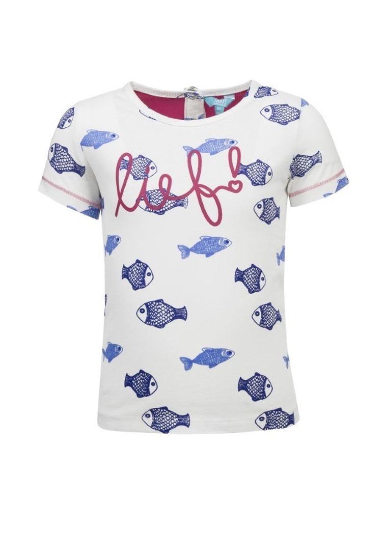 T-shirt dziewczęcy, biały, Lief