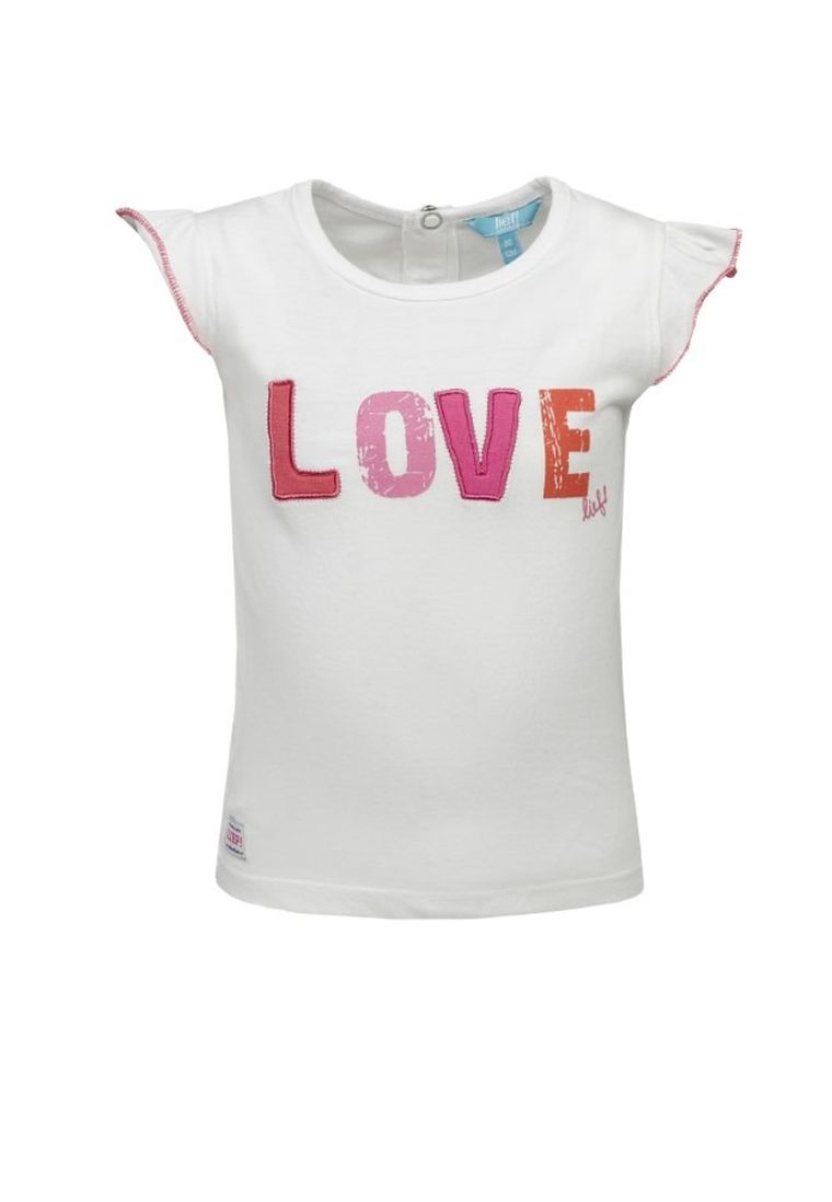 T-shirt dziewczęcy, biały, Lief