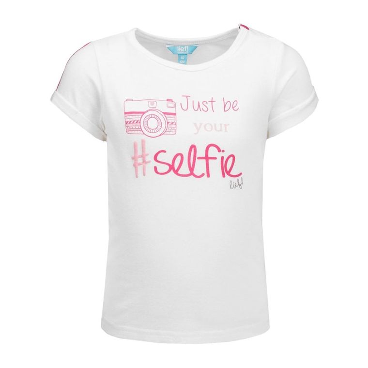 T-shirt dziewczęcy, biały, Lief