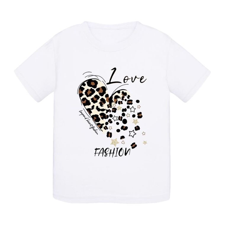 T-shirt dziewczęcy, biały, Tup Tup