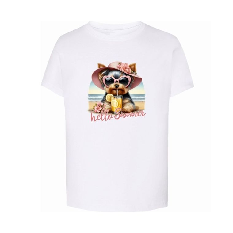 T-shirt dziewczęcy, biały, Tup Tup