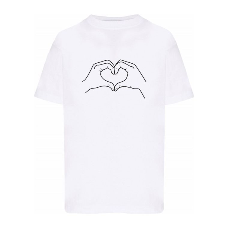 T-shirt dziewczęcy, biały, Tup Tup