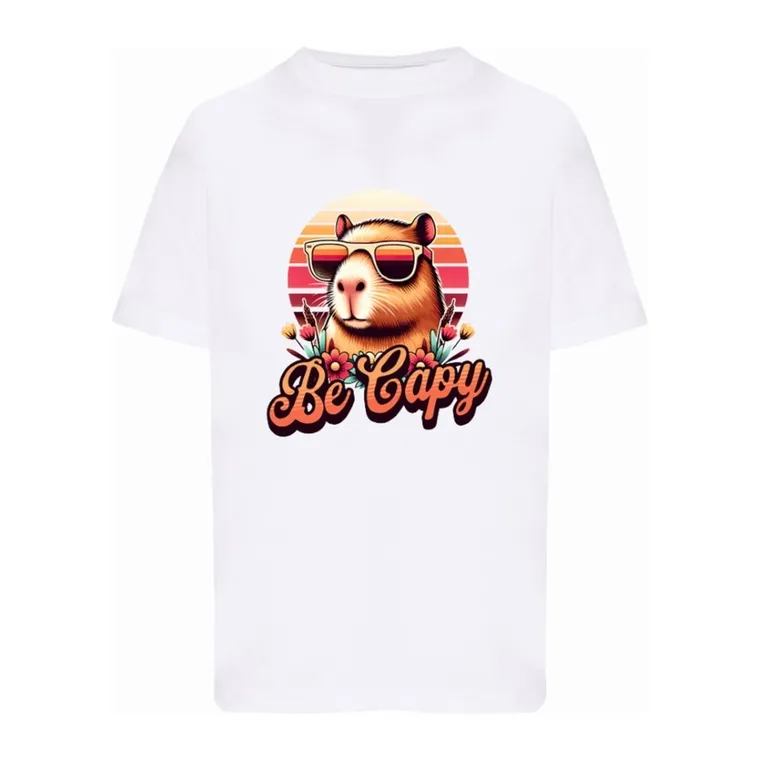 T-shirt dziewczęcy, biały, Tup Tup