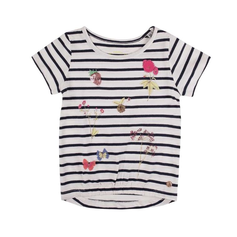 T-shirt dziewczęcy, czarno-biały, Tom Tailor