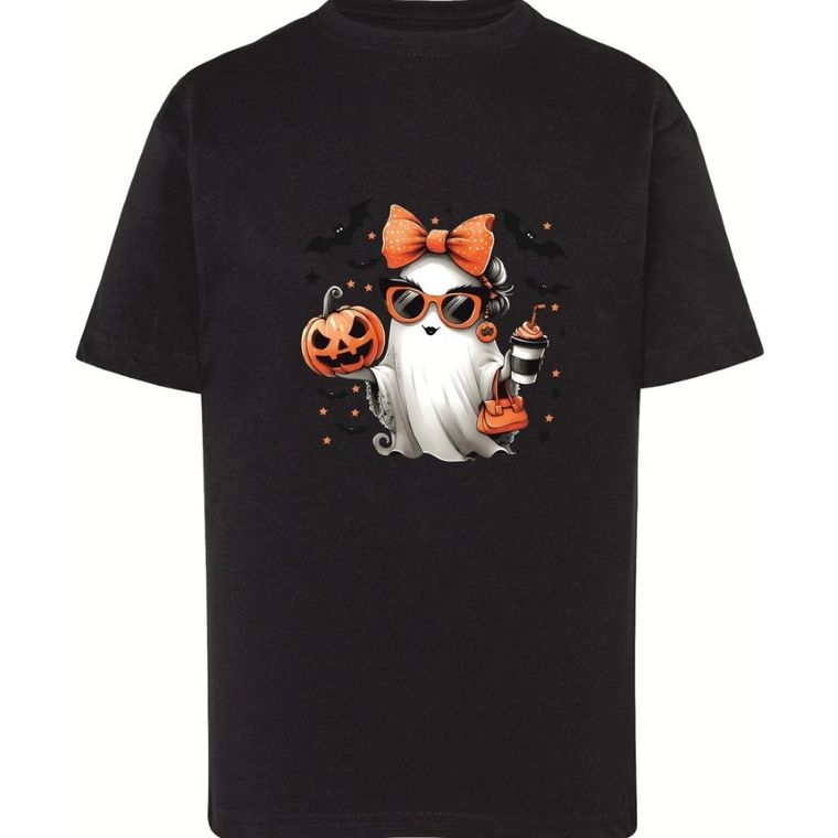 T-shirt dziewczęcy, czarny, Tup Tup