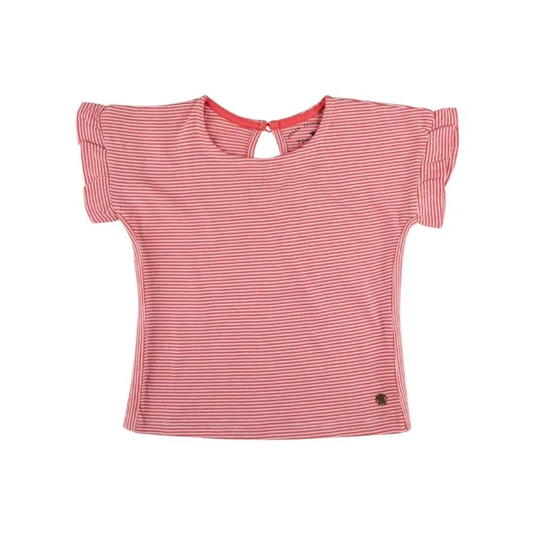 T-shirt dziewczęcy, czerwony, Tom Tailor