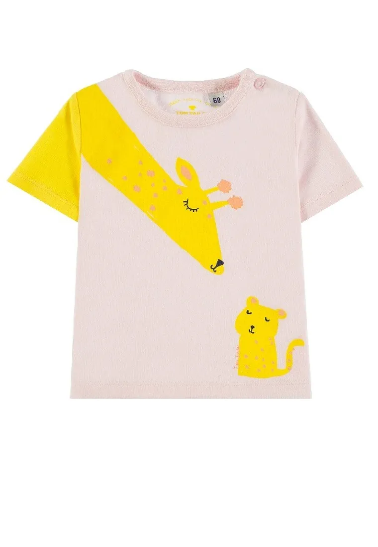 T-shirt dziewczęcy, jasnoróżowy, Tom Tailor