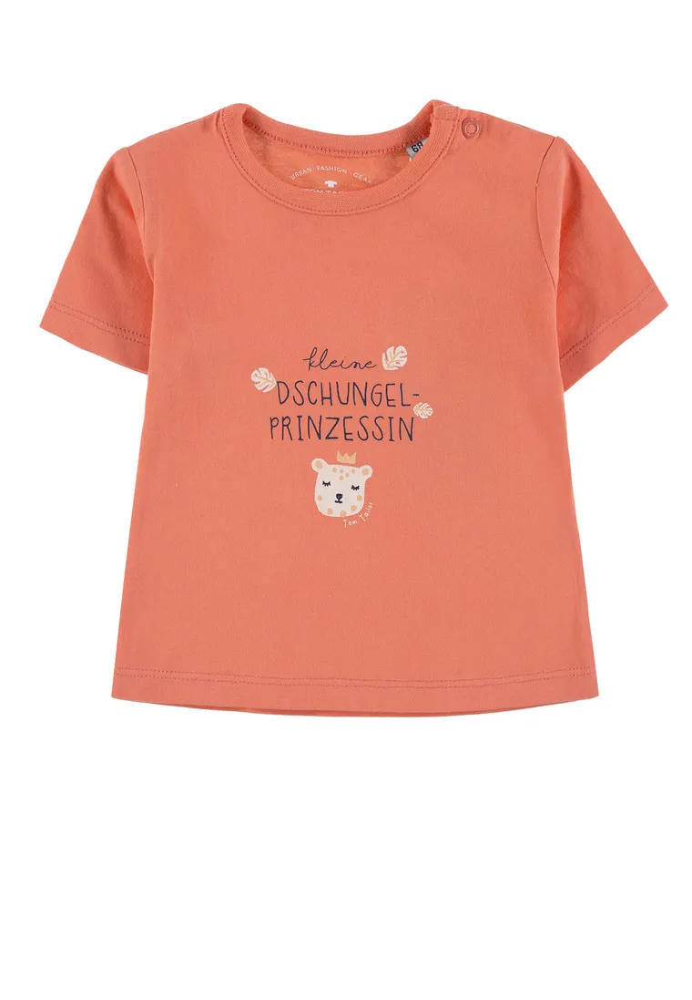 T-shirt dziewczęcy, koralowy, Tom Tailor