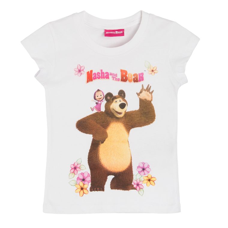 T-shirt dziewczęcy, Masza i Niedźwiedź