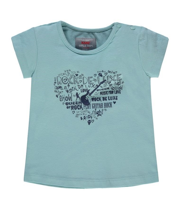T-shirt dziewczęcy, miętowy, Kanz