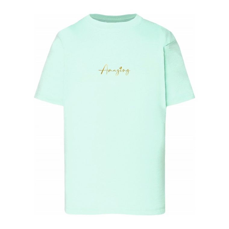 T-shirt dziewczęcy, miętowy, Tup Tup