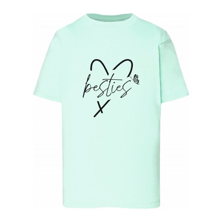 T-shirt dziewczęcy, miętowy, Tup Tup