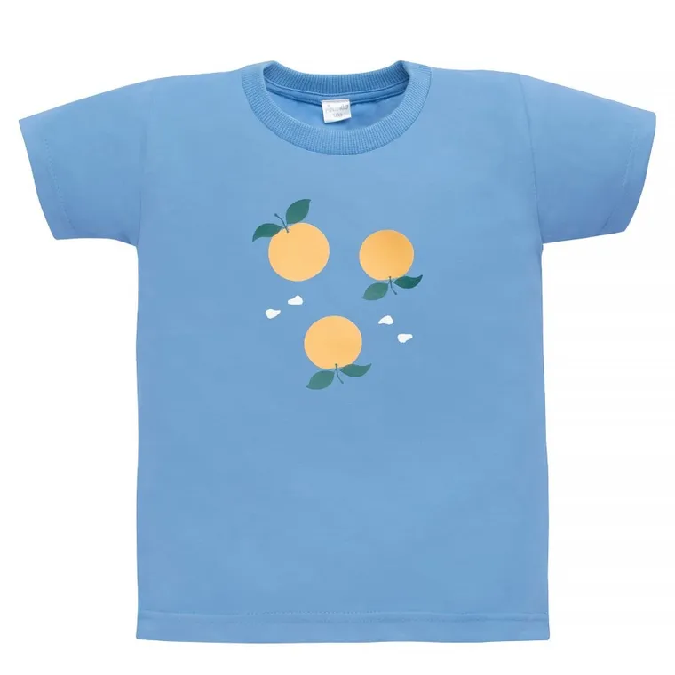 T-shirt dziewczęcy, niebieski, Pinokio