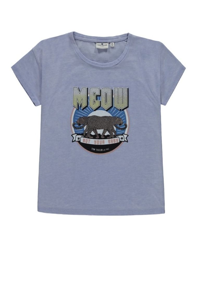 T-shirt dziewczęcy, niebieski, Tom Tailor