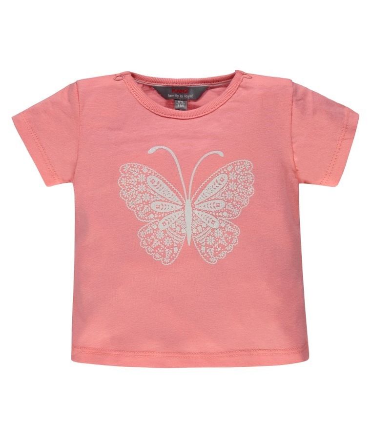 T-shirt dziewczęcy, różowy, Kanz