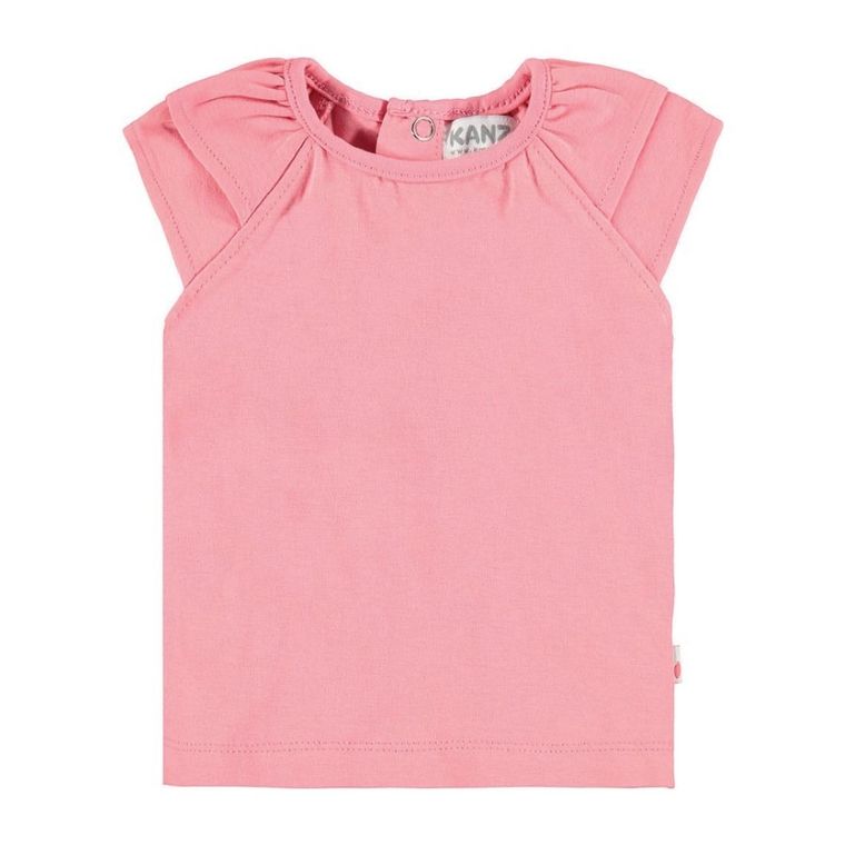 T-shirt dziewczęcy, różowy, Kanz