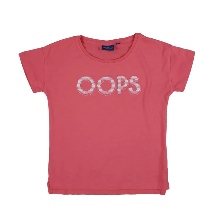 T-shirt dziewczęcy, różowy, Tom Tailor