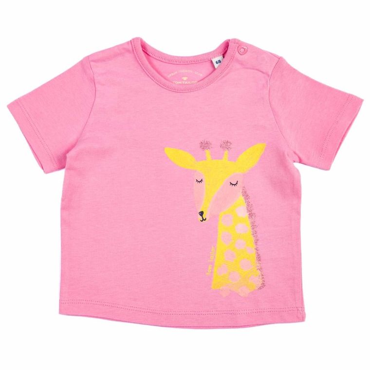 T-shirt dziewczęcy, różowy, Tom Tailor