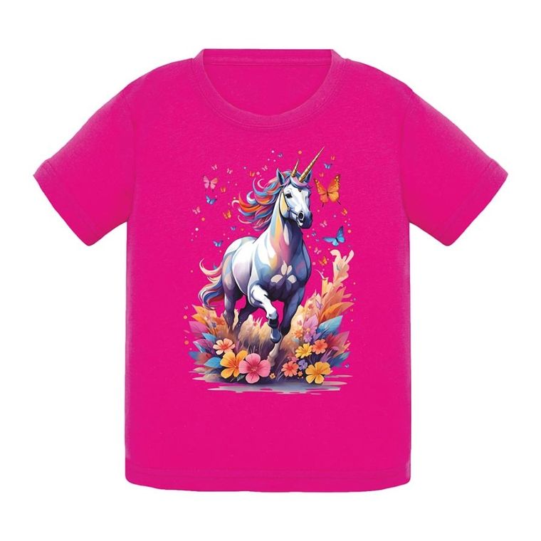 T-shirt dziewczęcy, różowy, Tup Tup