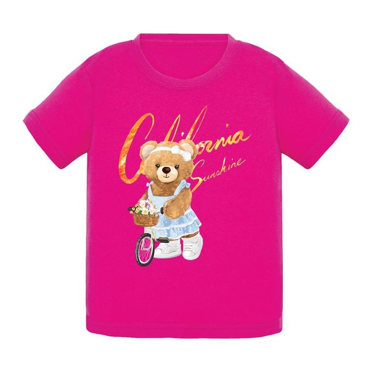 T-shirt dziewczęcy, różowy, Tup Tup