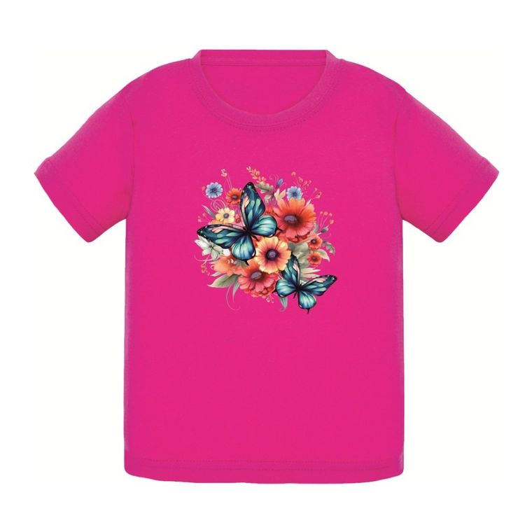 T-shirt dziewczęcy, różowy, Tup Tup