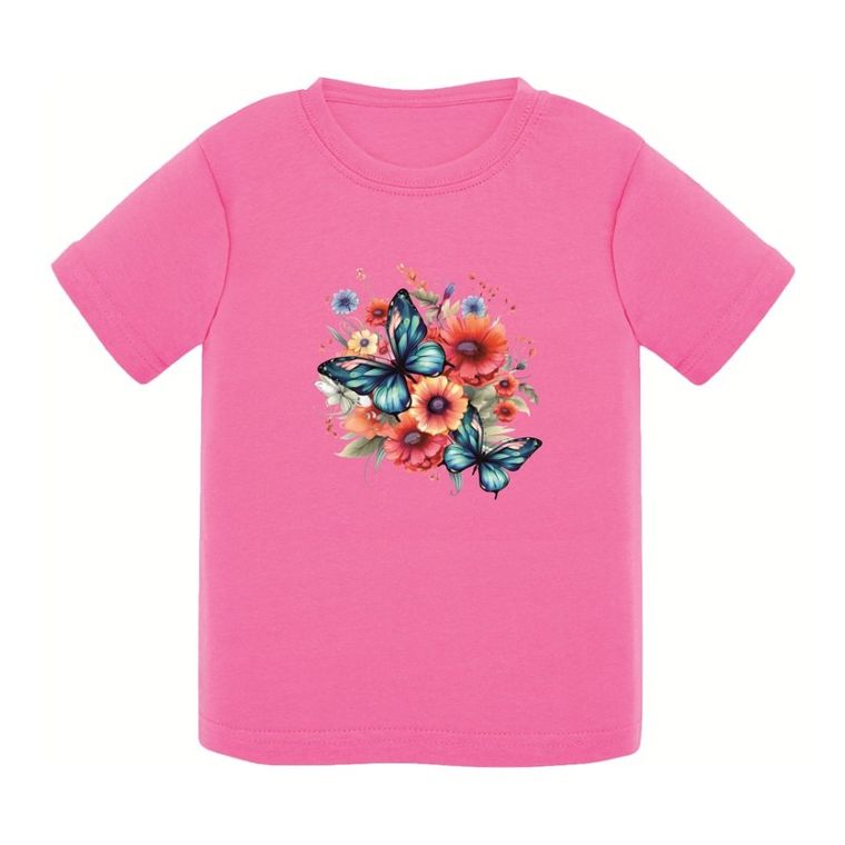 T-shirt dziewczęcy, różowy, Tup Tup