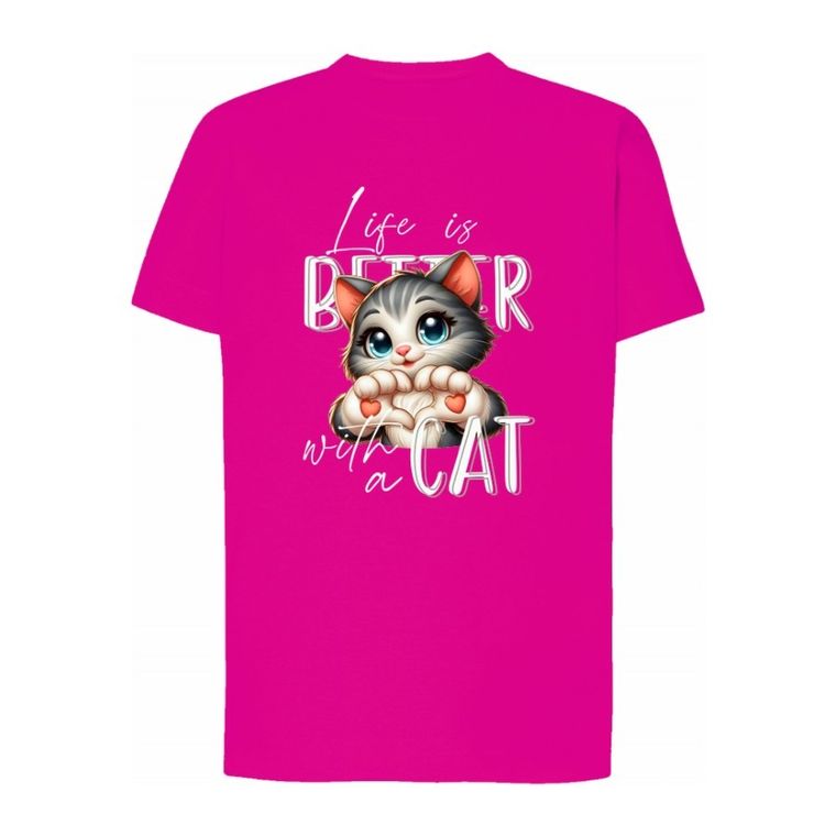 T-shirt dziewczęcy, różowy, Tup Tup