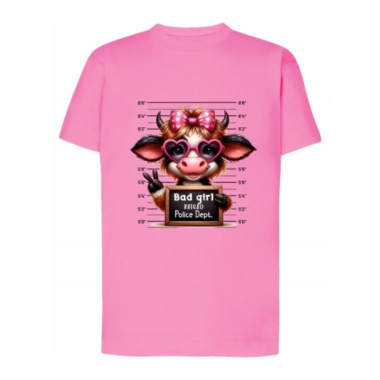 T-shirt dziewczęcy, różowy, Tup Tup