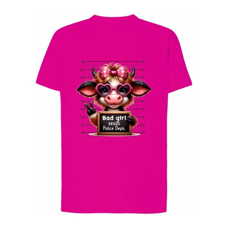 T-shirt dziewczęcy, różowy, Tup Tup