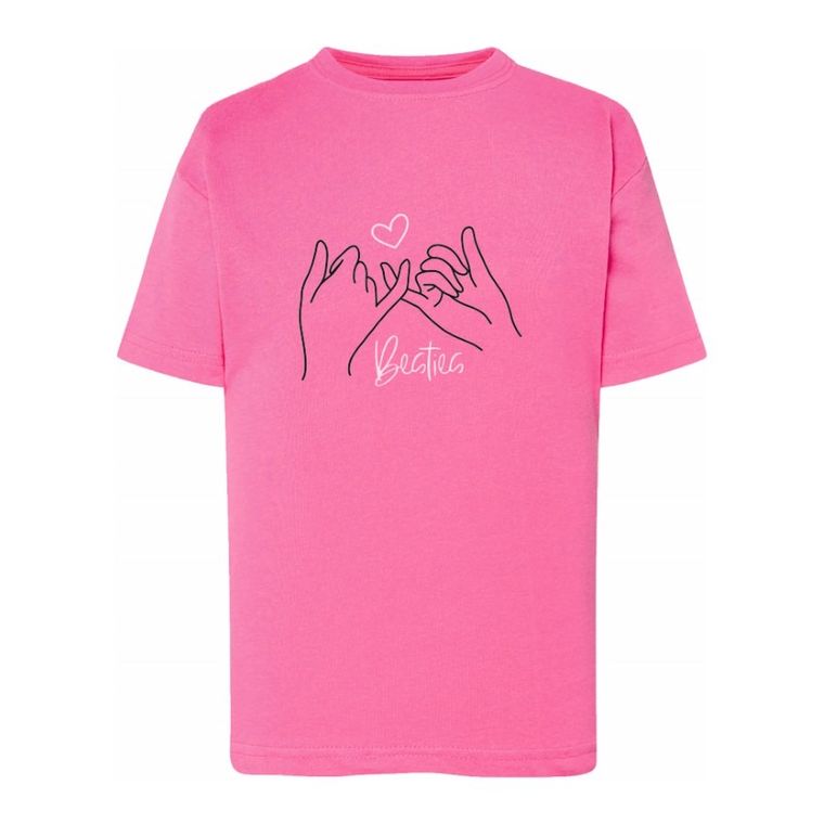 T-shirt dziewczęcy, różowy, Tup Tup
