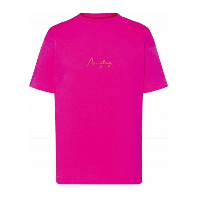 T-shirt dziewczęcy, różowy, Tup Tup