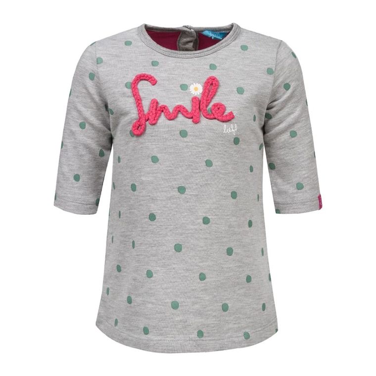 T-shirt dziewczęcy, szary, Lief
