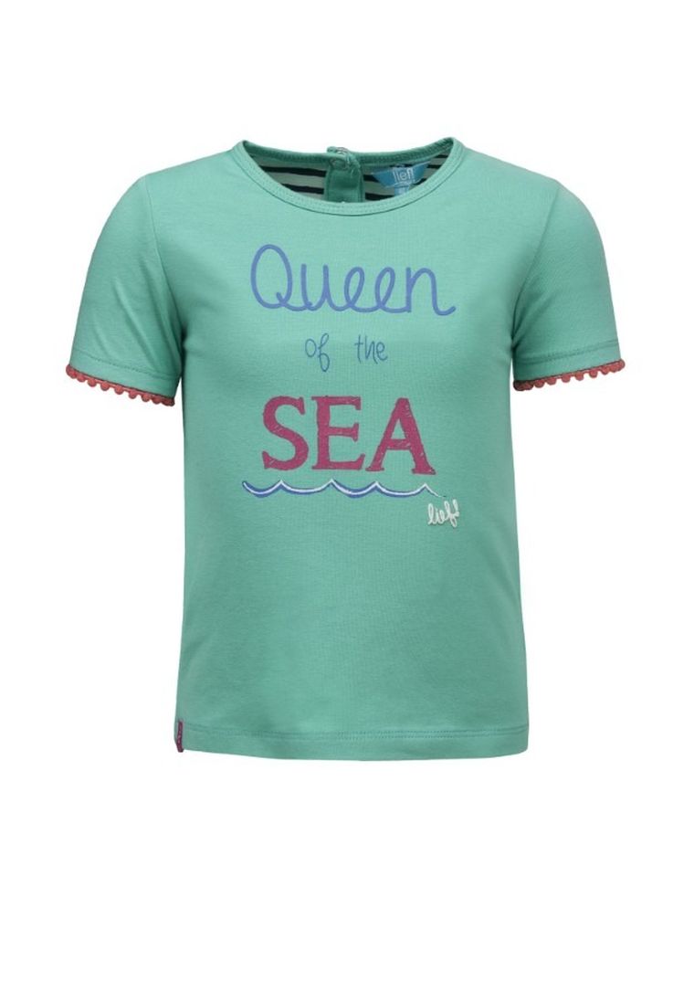 T-shirt dziewczęcy, turkusowy, Lief